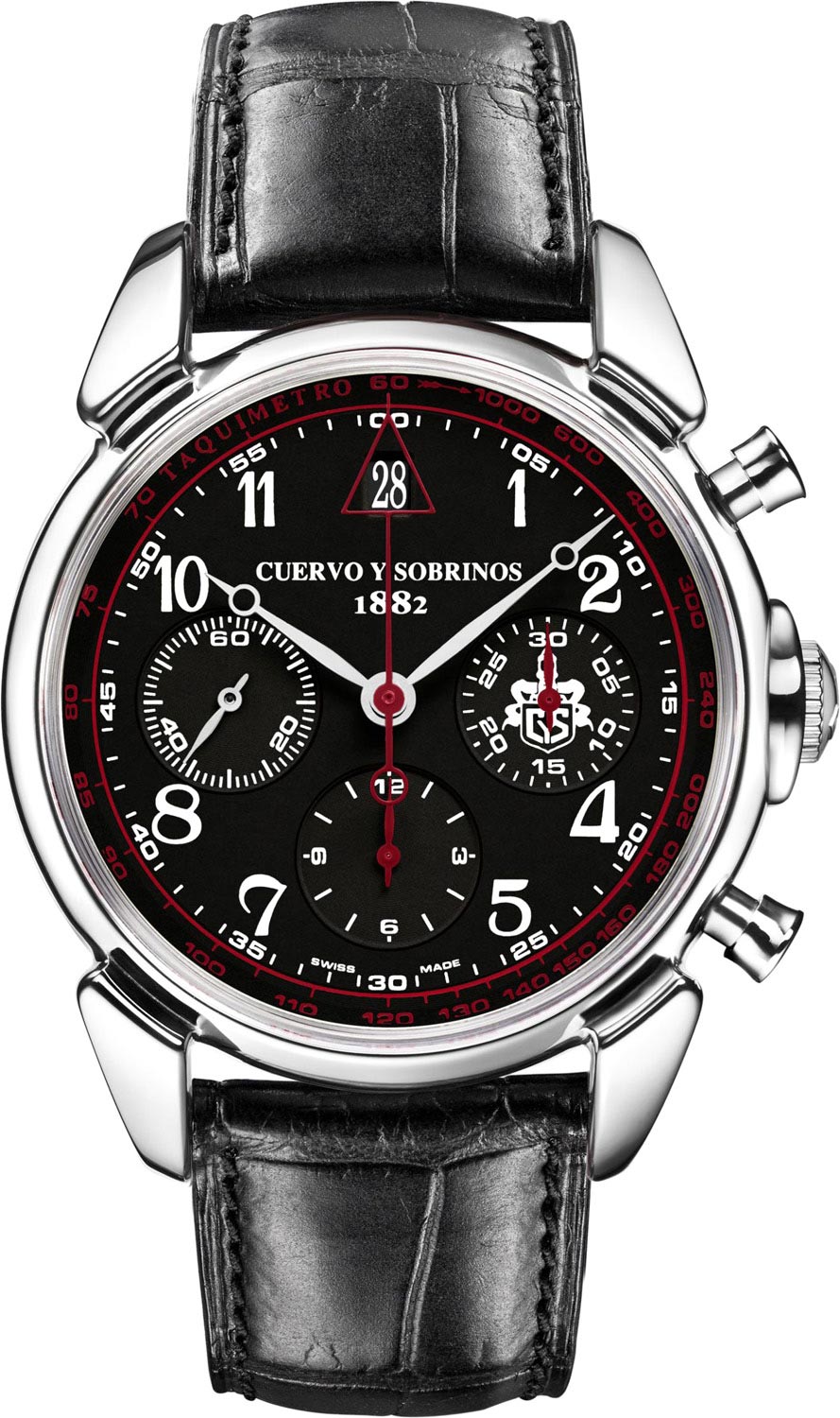 Швейцарские механические наручные часы Cuervo y Sobrinos 3142.1N с хронографом