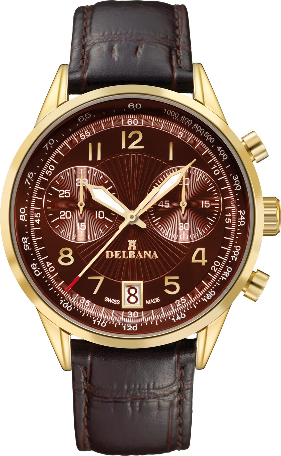 Швейцарские наручные часы Delbana 42601.672.6.104 с хронографом