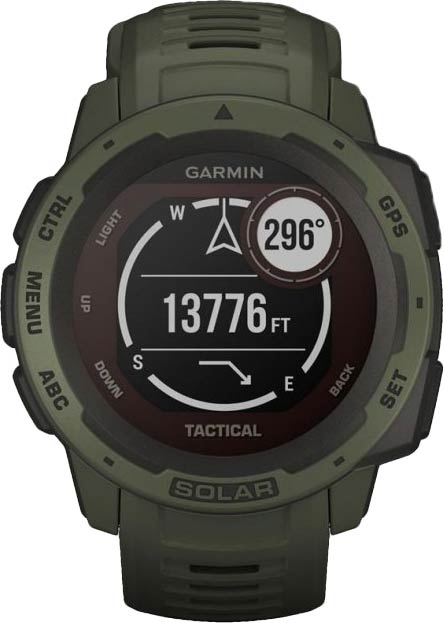 Спортивные наручные часы Garmin Instinct Solar Tactical Moss GPS 010-02293-04