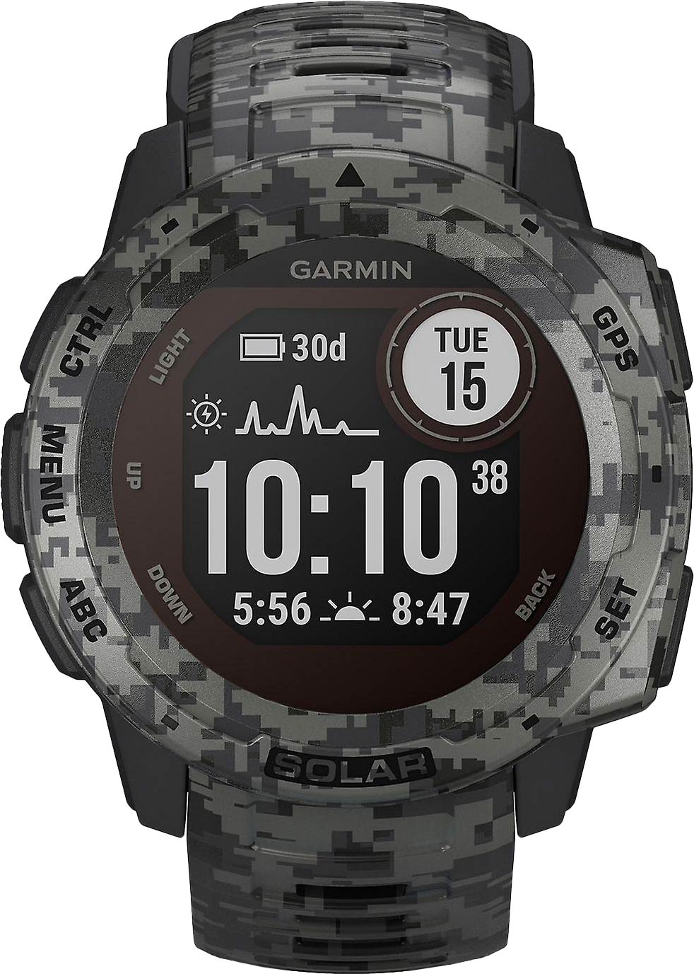 Спортивные наручные часы Garmin Instinct Solar Camo Graphite 010-02293-05