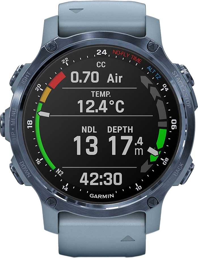 Спортивные наручные часы Garmin Descent Mk2s Mineral Blue/SeaFoam Dive Computer GPS 010-02403-07