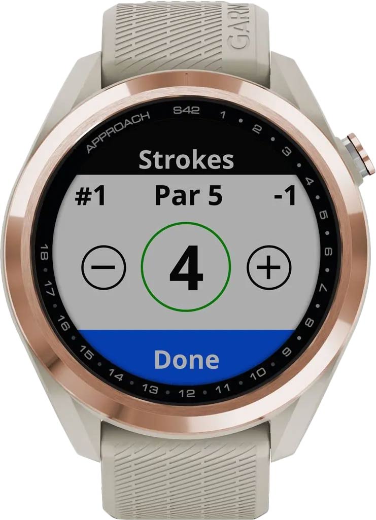 Спортивные наручные часы Garmin Approach S42 Golf Rose Gold 010-02572-02