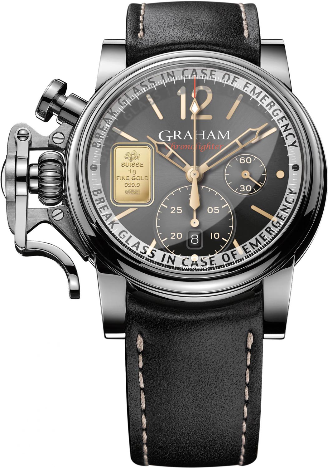 Швейцарские механические наручные часы Graham 2CVAS.B35A с хронографом