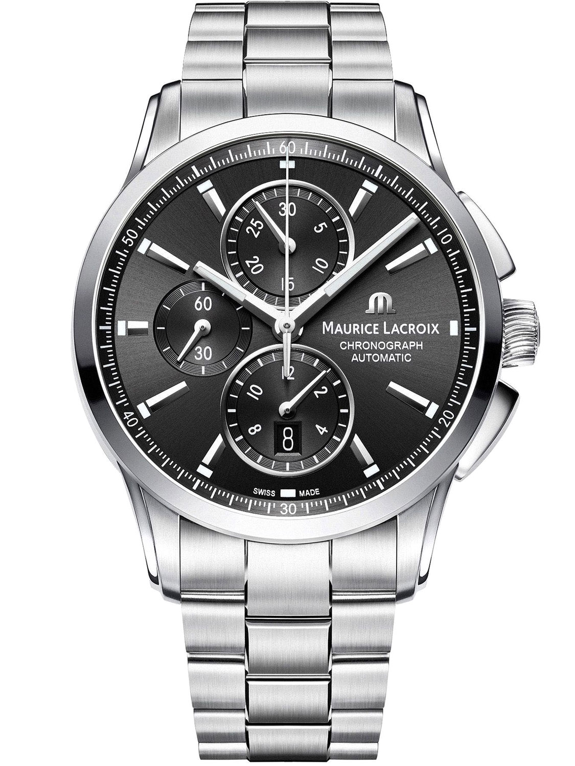 Швейцарские механические наручные часы Maurice Lacroix PT6388-SS002-330-1 с хронографом