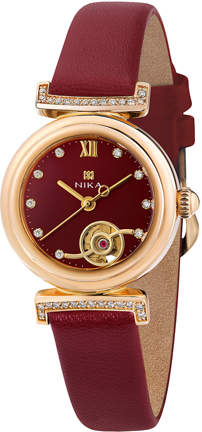 Российские механические золотые наручные часы Ника 1008.7.1.86B