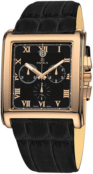 Российские золотые наручные часы Ника 1064.0.1.51 с хронографом