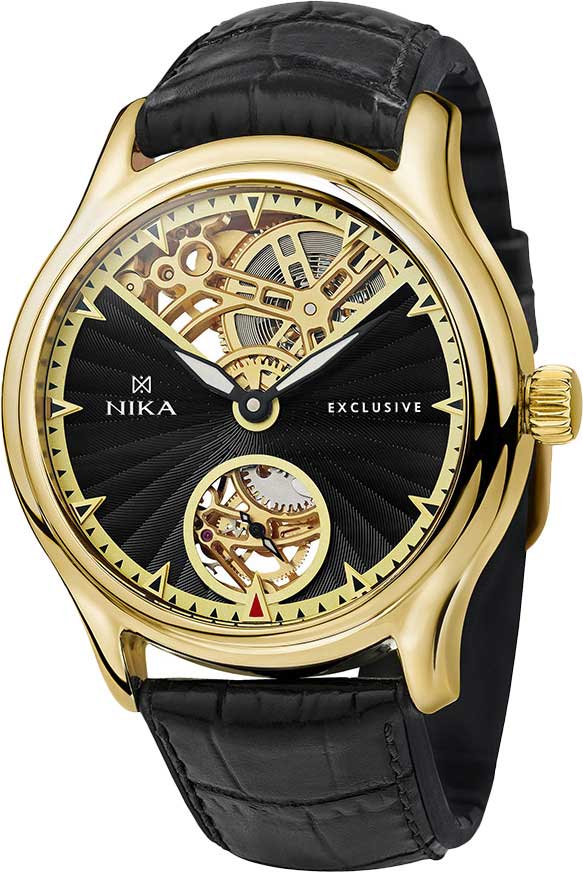 Российские механические золотые наручные часы Ника 1102.0.3.55A