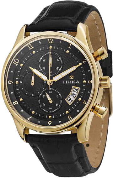 Российские золотые наручные часы Ника 1246.0.3.52A с хронографом