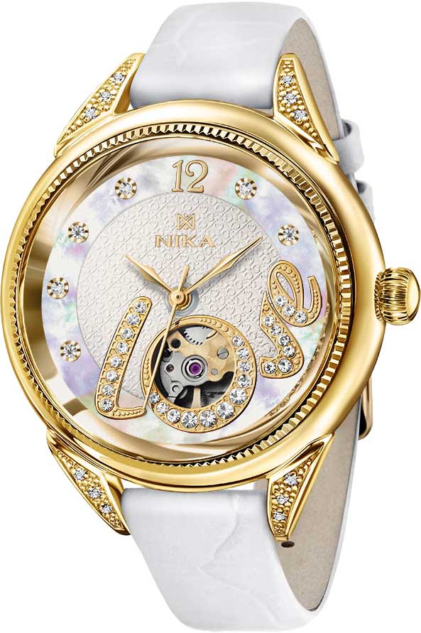 Российские механические золотые наручные часы Ника 1284.1.3.16A