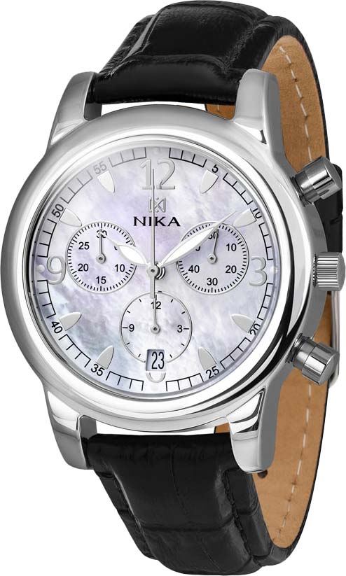 Российские серебряные наручные часы Ника 1806.0.9.34H.6 с хронографом