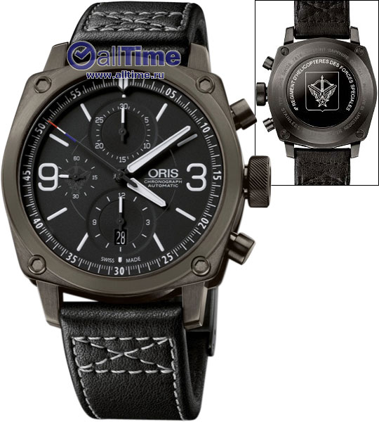 Швейцарские механические наручные часы Oris 674-7616-42-84-set с хронографом