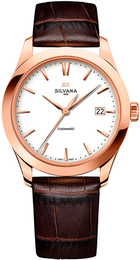 Швейцарские механические наручные часы Silvana SR38ARR02CB