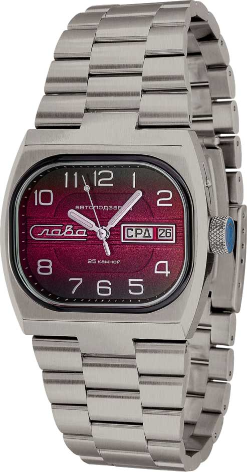 Российские механические титановые наручные часы Слава 0222302/100-2427