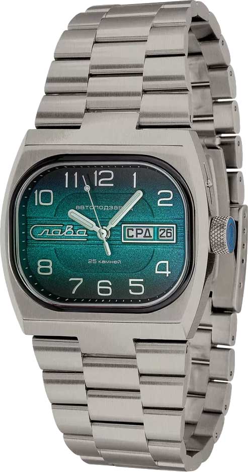 Российские механические титановые наручные часы Слава Телевизор 0222303/100-2427