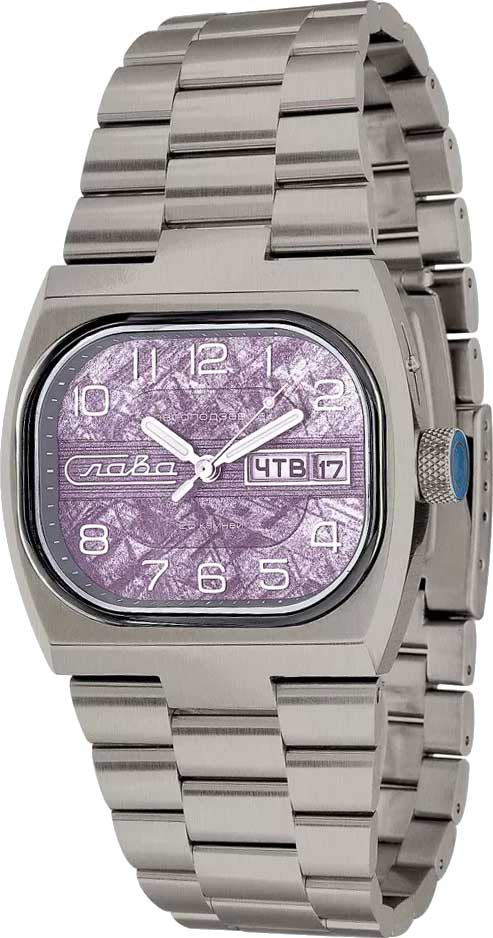Российские механические титановые наручные часы Слава 0222304/100-2427