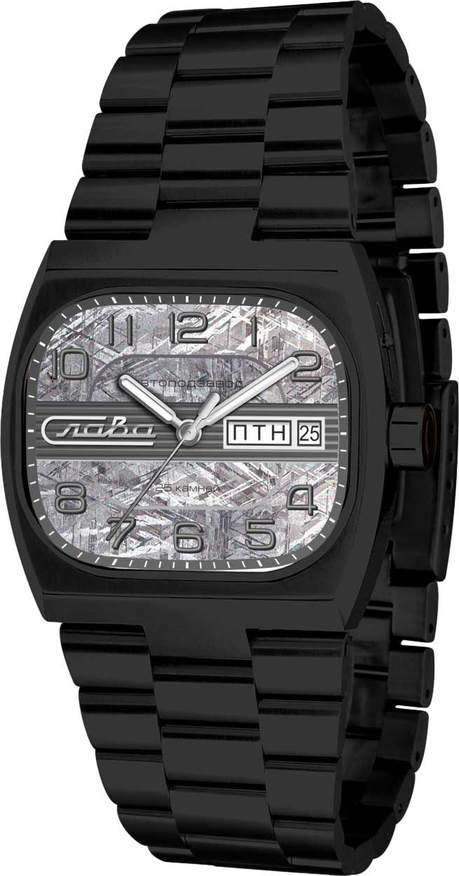 Российские механические титановые наручные часы Слава 0224304/100-2427