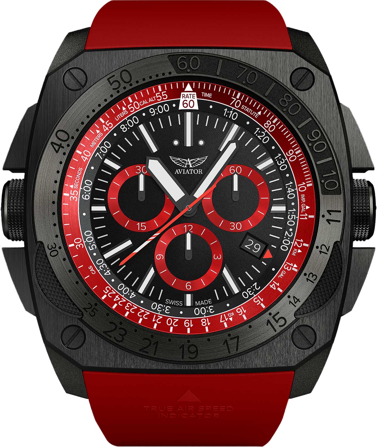 Швейцарские наручные часы Aviator M.2.30.5.215.6с хронографом