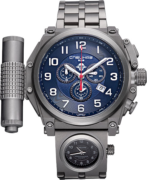 Российские титановые наручные часы Спецназ C9150338-5130.D с хронографом