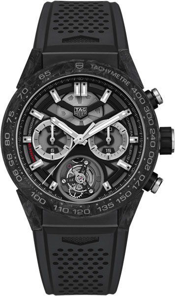 Швейцарские механические титановые наручные часы TAG Heuer CAR5A8W.FT6071 с хронографом
