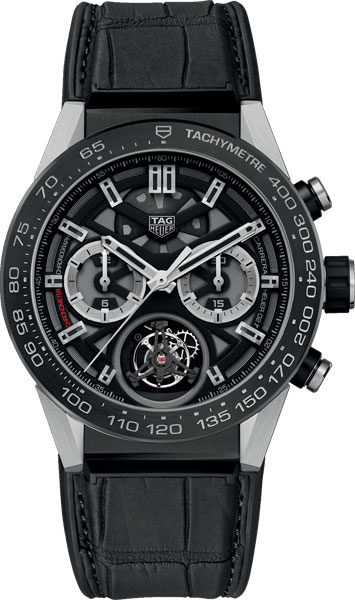Швейцарские механические титановые наручные часы TAG Heuer CAR5A8Y.FC6377 с хронографом
