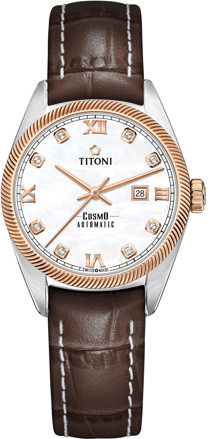 Швейцарские механические наручные часы Titoni 818-SRG-ST-652