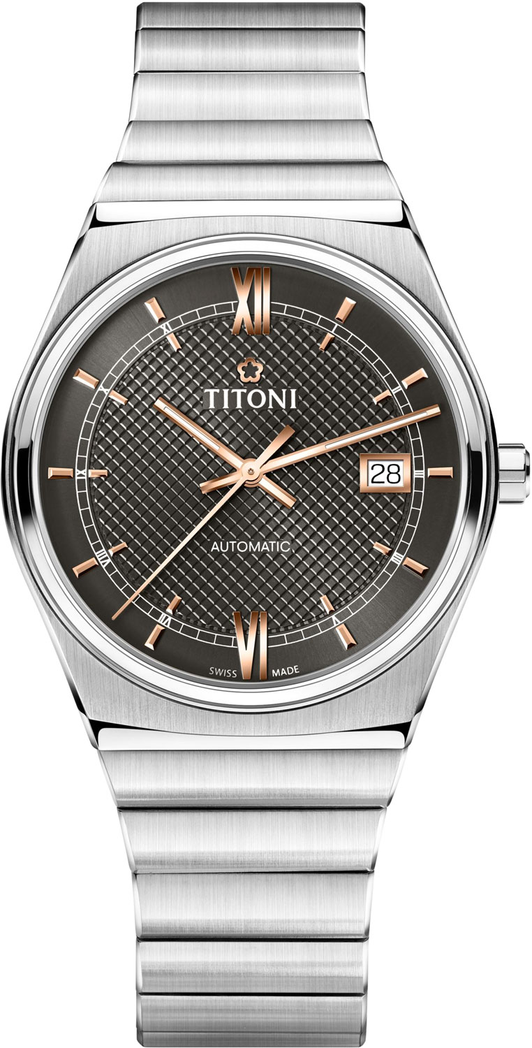 Швейцарские механические наручные часы Titoni 83751-S-626R