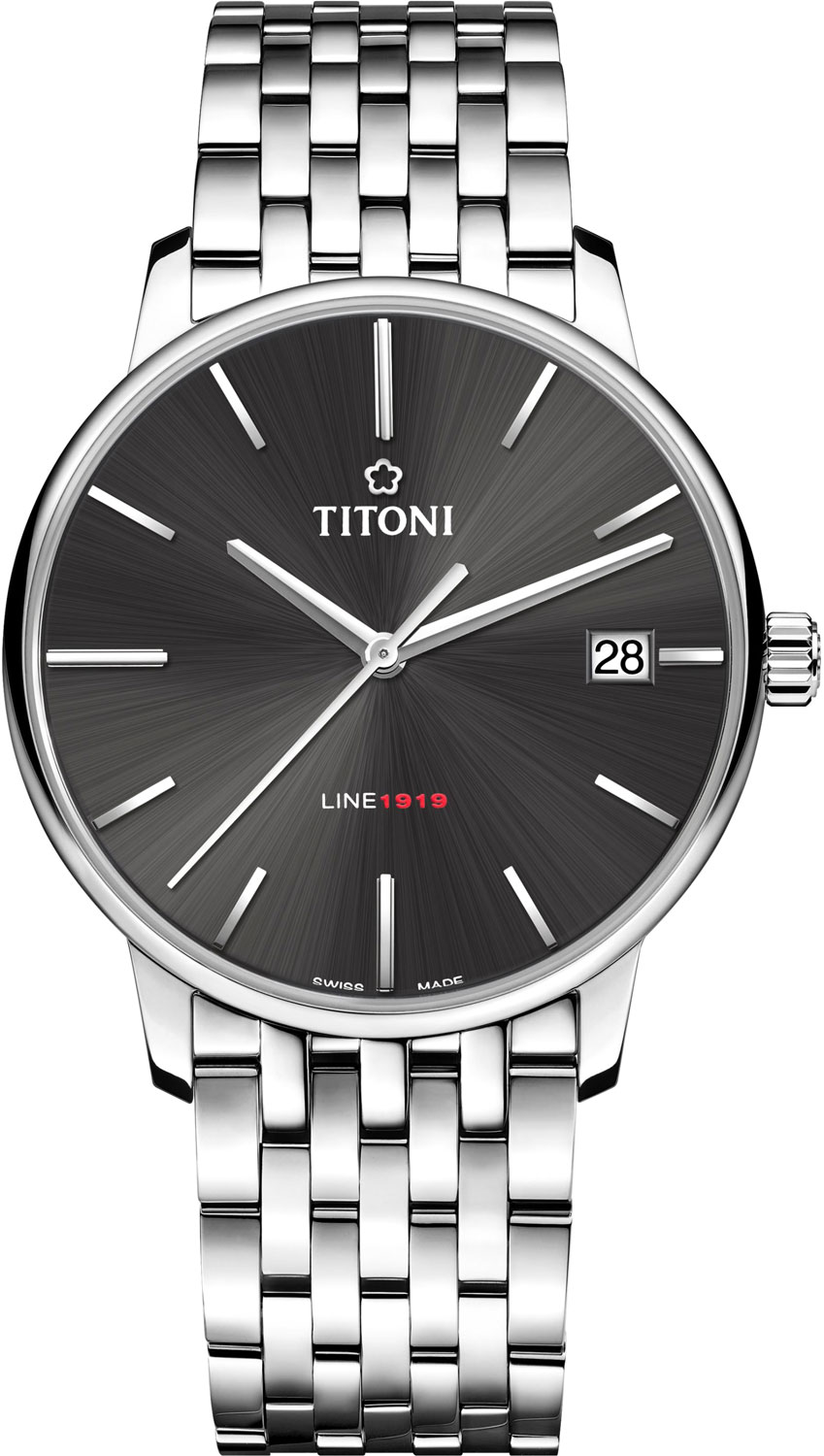 Швейцарские механические наручные часы Titoni 83919-S-576