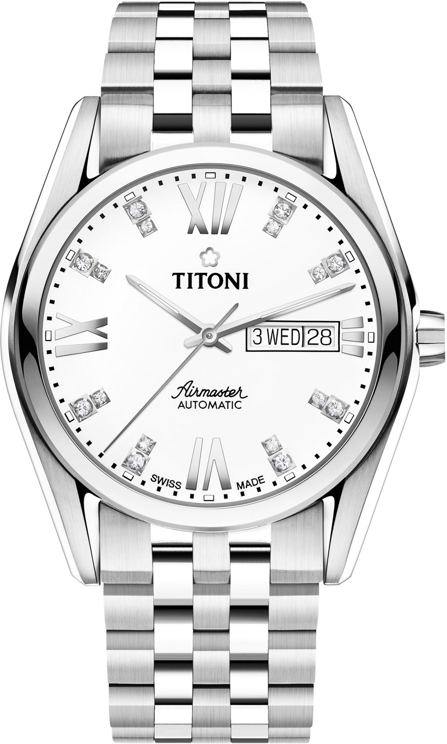 Швейцарские механические наручные часы Titoni 93709-S-385