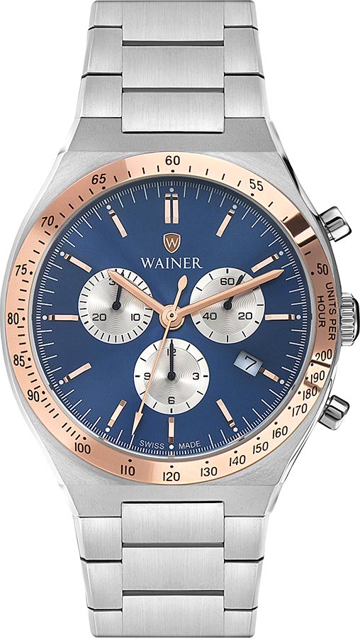 Швейцарские наручные часы Wainer WA.10100-B с хронографом