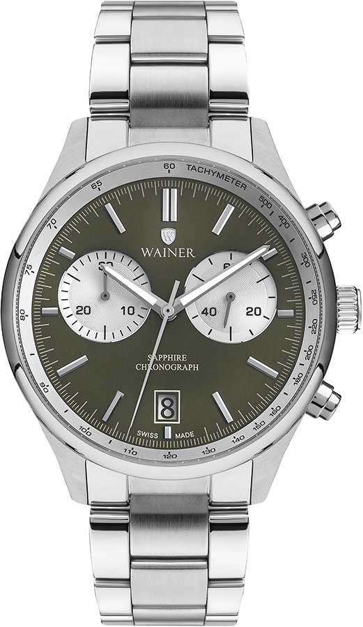Швейцарские наручные часы Wainer WA.19001-B с хронографом
