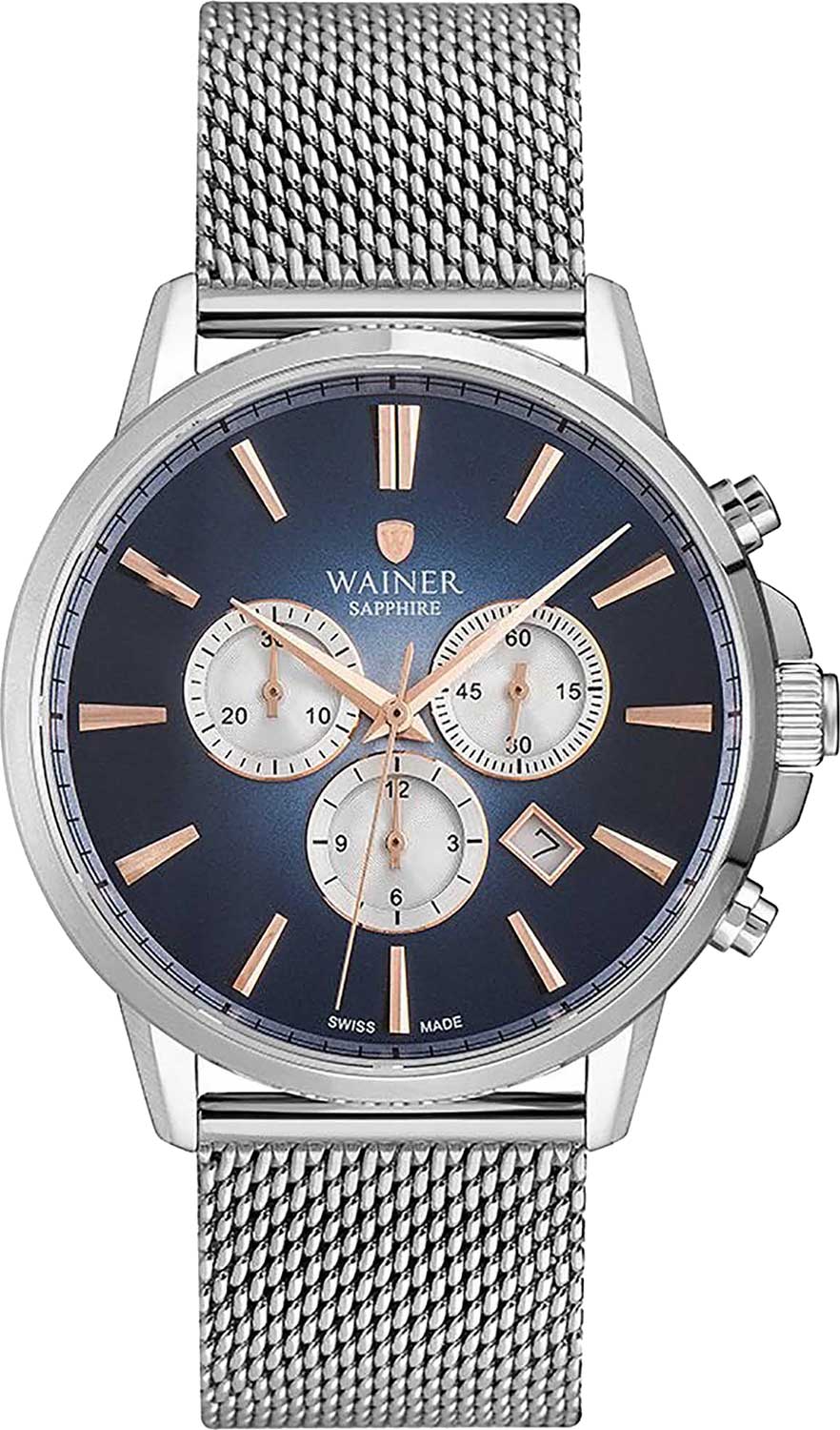 Швейцарские наручные часы Wainer WA.19355-B с хронографом