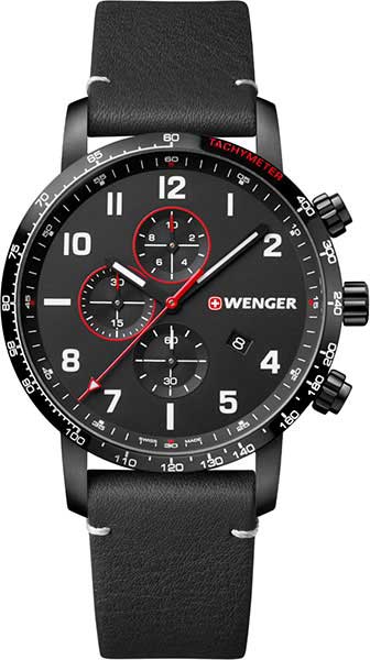 Швейцарские наручные часы Wenger 01.1543.106-ucenka с хронографом