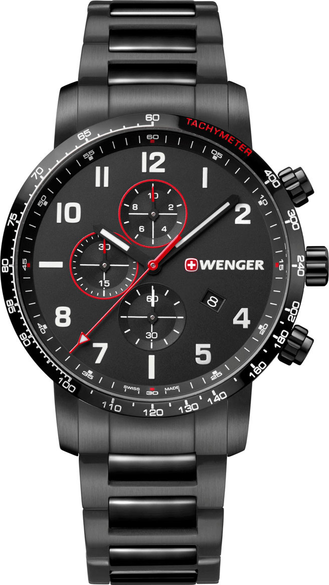 Швейцарские наручные часы Wenger 01.1543.115 с хронографом