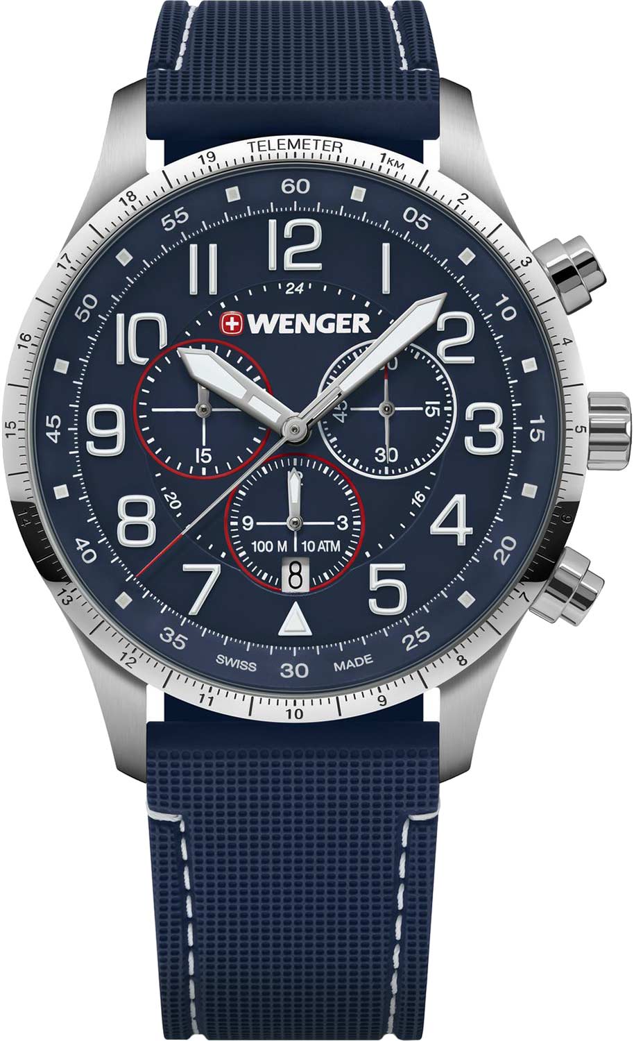 Швейцарские наручные часы Wenger 01.1543.117 с хронографом