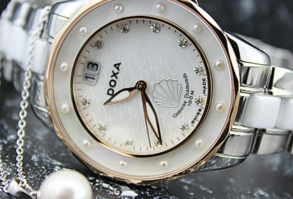 Обзор швейцарских женских часов Doxa Oceanelle Treasure DX-D151RMW