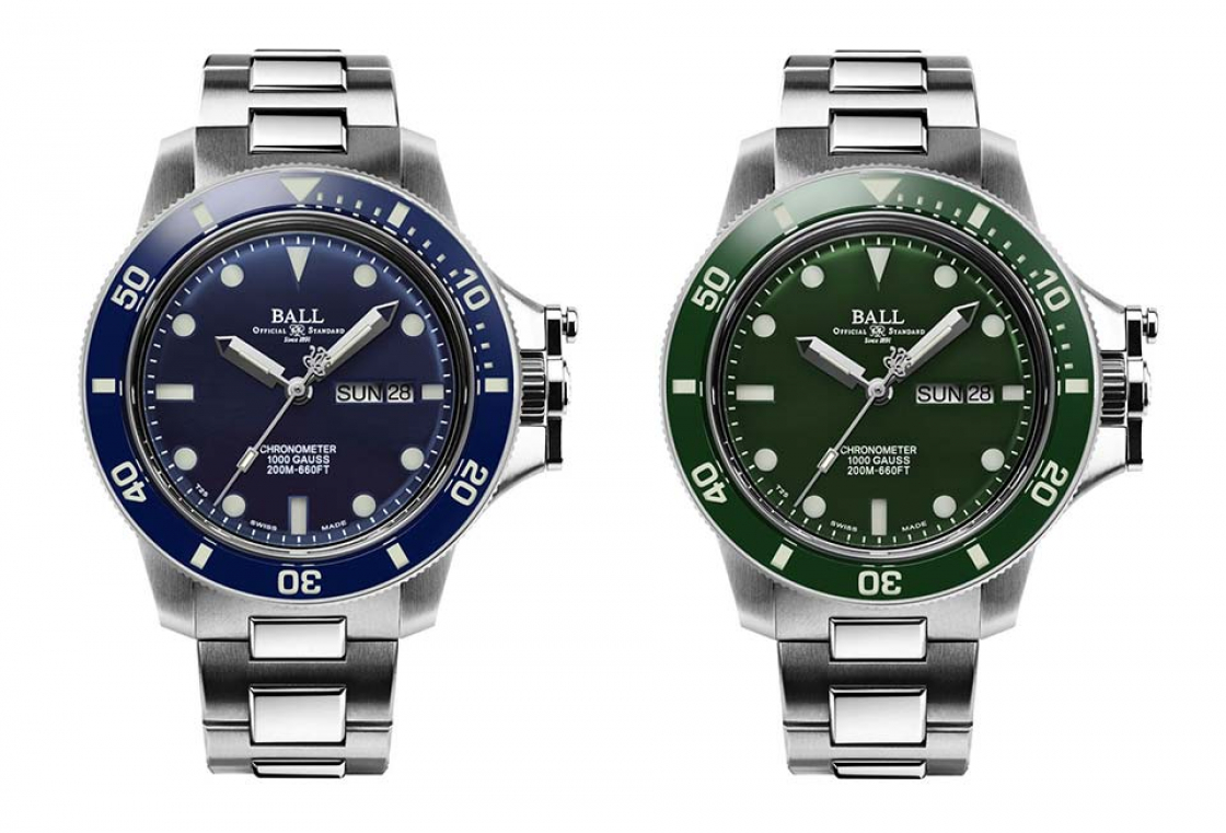 Доступно для покупки! Обновленные модели BALL Watches Engineer Hydrocarbon Original с синим и зеленым циферблатом